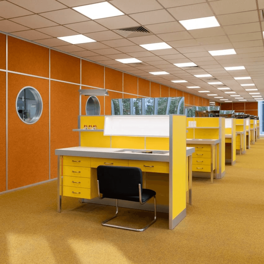AIM Architecture takes cues from 1970s offices for Hangzhou cosmetics store