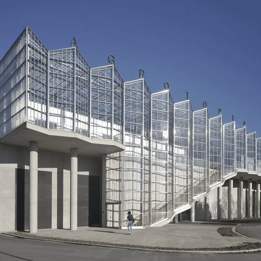Agrotopia is a giant rooftop greenhouse built atop an existing building