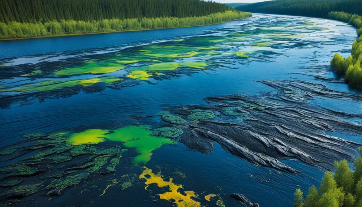 Oil spills in Siberian rivers