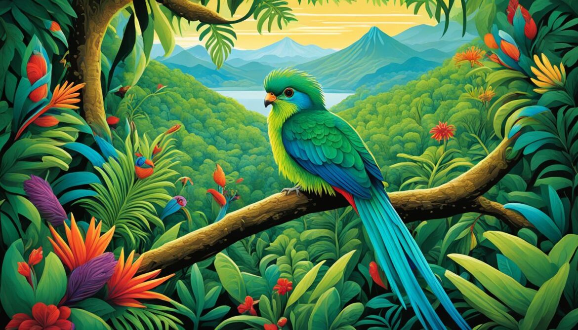 El Salvador quetzal bird
