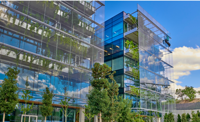 ARQBÓREA building, located in the Las Tablas district of Madrid