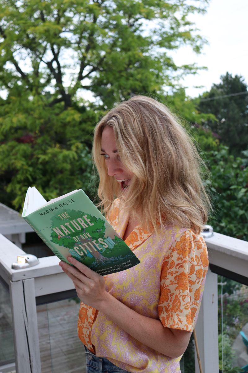 Nadina with her book