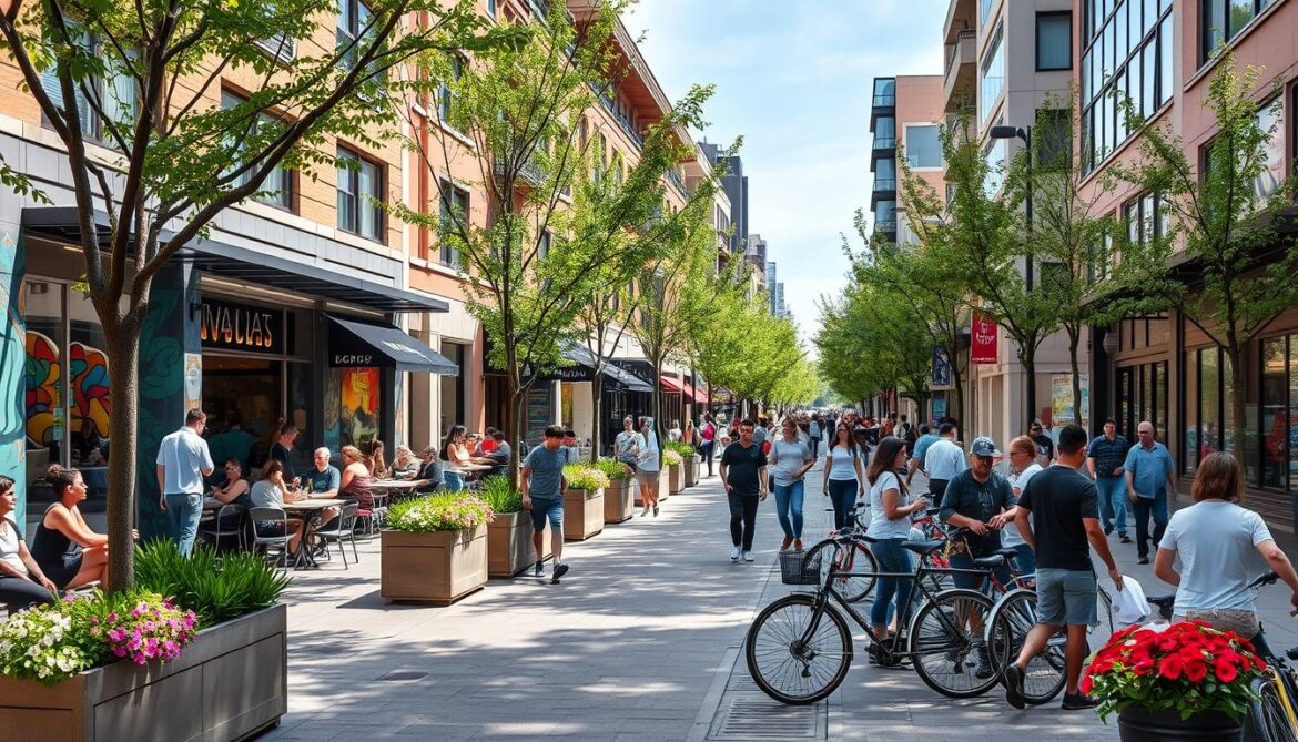 Pedestrian-friendly Streetscape