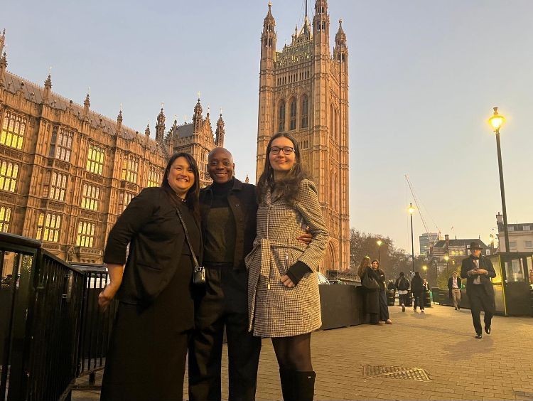 Trustees Angela Manning Wood, Nadine Peters and Margaret Koudelkova attending at the Women’s History Month event at the Speaker’s House in March.