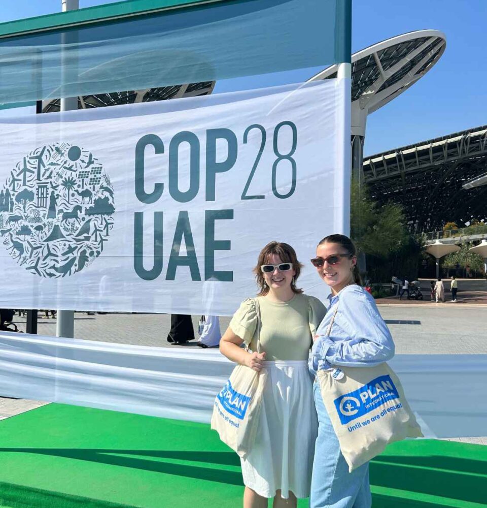 Aoibhínn Nevin-Ginnetty and Jessica Gill COP28 (1)