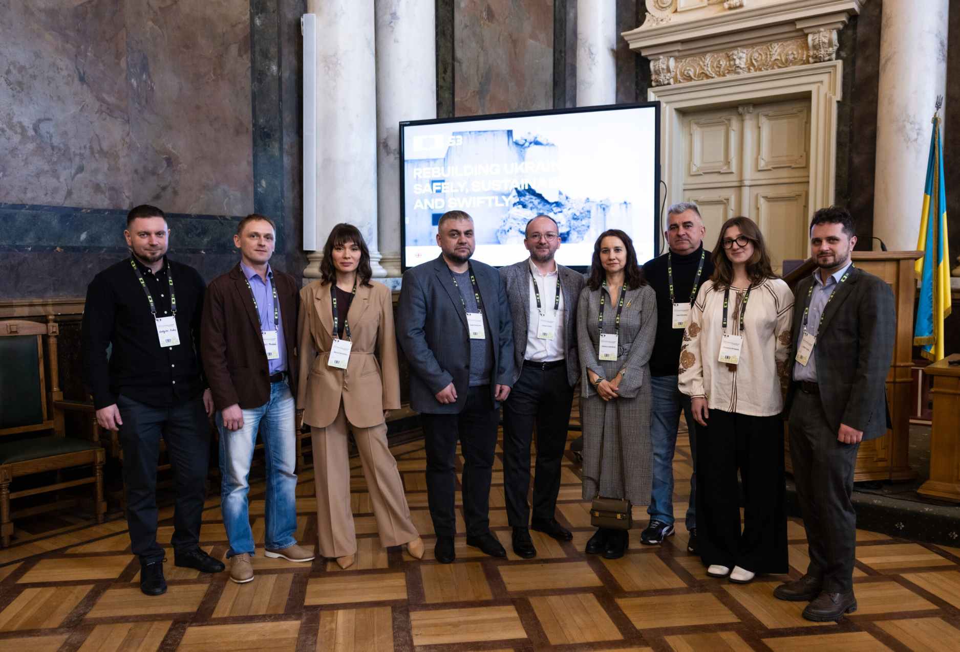 The Ukraine project team at the conference venue