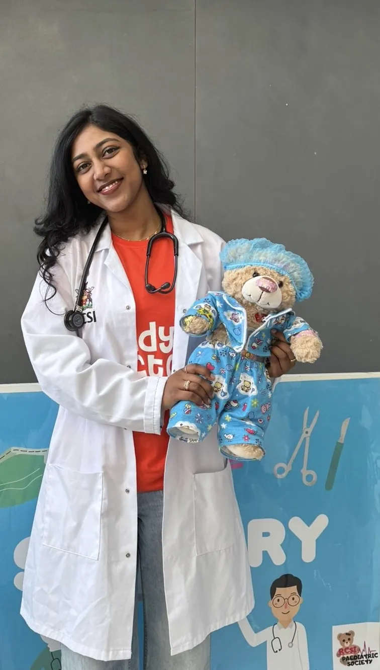 Ganika Shree at Teddy bear hospital